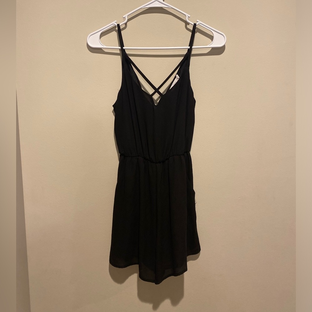 Black Strappy Romper